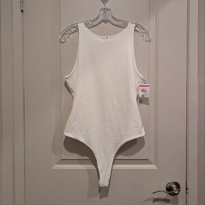 BP. Nordstrom Butter Tank Bodysuit in Ivory Tofu - Size Medium